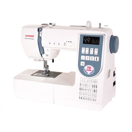 Machine à coudre Janome Jubilee 150 – 50 points, coupe-fil automatique, valise rigide
