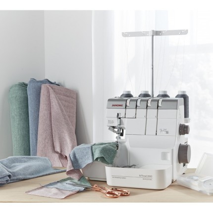 JANOME AirThread 2000D Professional – Surjeteuse à enfilage à air 2/3/4 fils