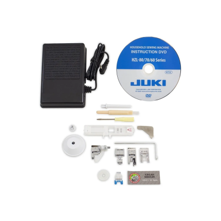 Machine à coudre JUKI HZL-80HP-B – 197 points, alphabet, 7 boutonnières – Garantie 5 ans